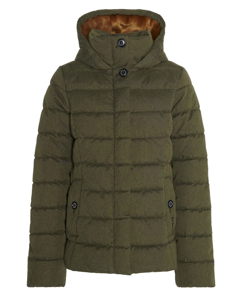 Barbour Ladies Camellia Puffer Jacket in Olive