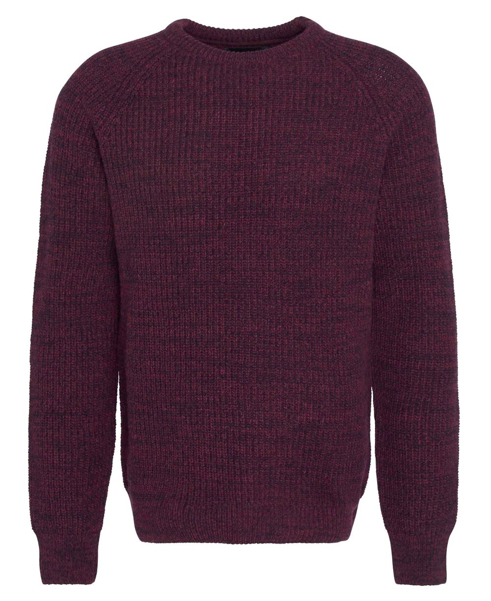 Barbour Men's Horseford Crew Neck Jumper in Port