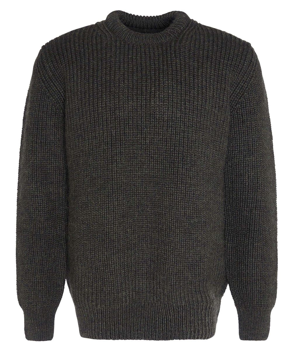 Barbour Men's New Tyne Crew Neck Sweater in Olive