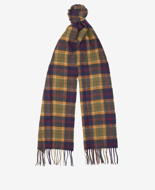 Barbour Tartan Lambswool Scarf in Green/Navy/Red