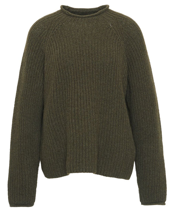 Barbour Ladies Willows Knitted Jumper in Olive