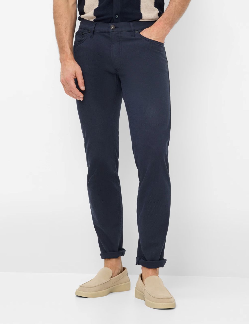 Brax Men's Chuck Triple Flex Modern Fit Jeans in Navy