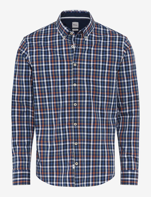 Brax Men's Daniel Long Sleeve Shirt in Thyme