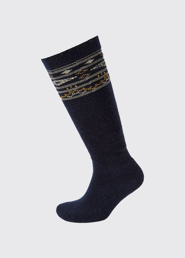 Dubarry Ladies Rolestown Knee High Alpaca Socks in Navy