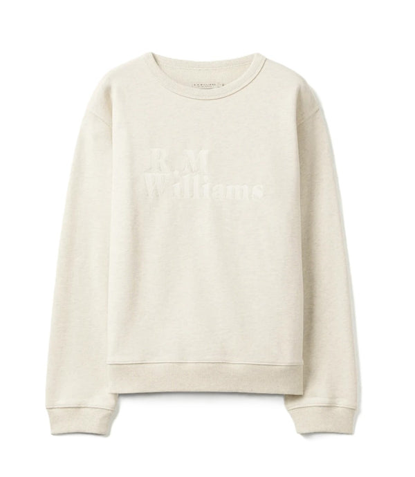 R.M Williams Ladies Bold Heritage Sweatshirt in Oatmeal