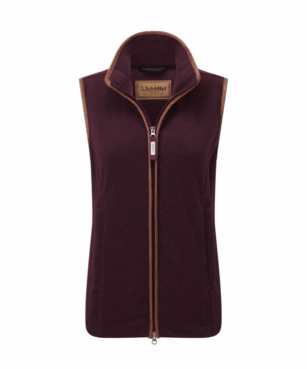 Schoffel Ladies Lyndon Fleece Gilet in Port