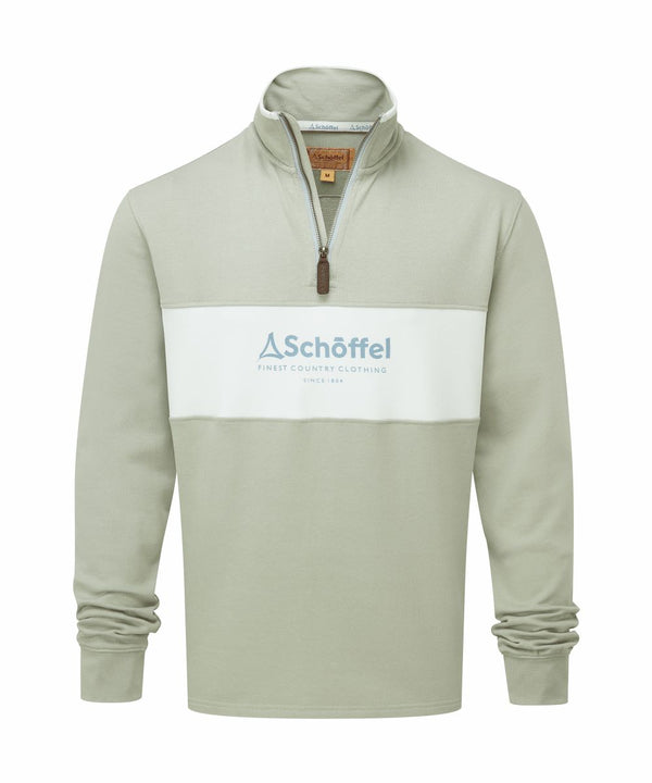 Schoffel Men's Trencom 1/4 Zip in Aqua Grey/Blue Water