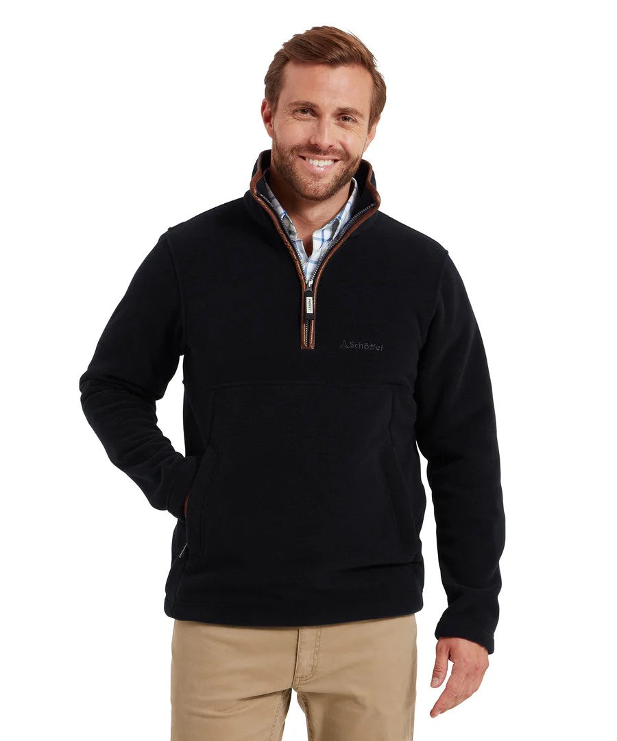 Schoffel Men's Berkeley Quarter Zip Fleece in Navy