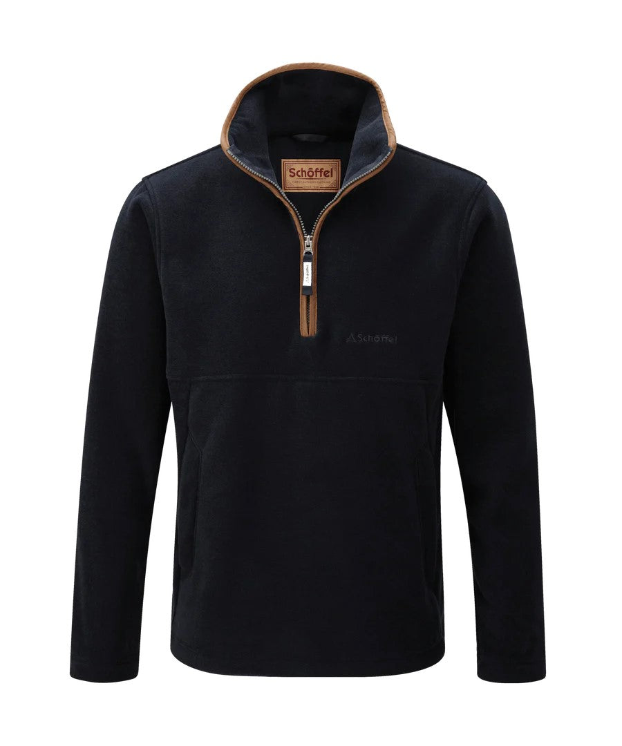 Schoffel Men's Berkeley Quarter Zip Fleece in Navy