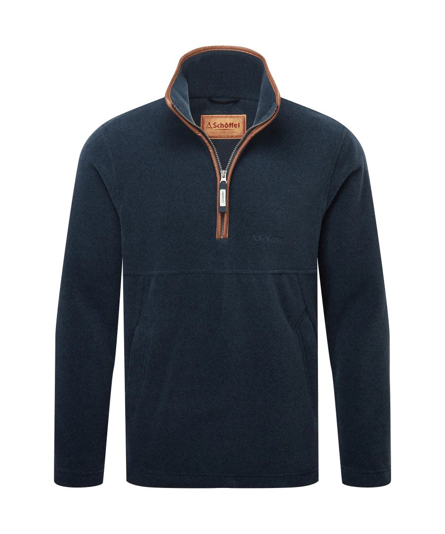 Schoffel Men's Berkeley Quarter Zip Fleece in Petrol blue