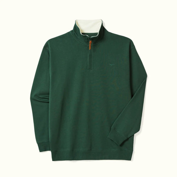 R.M Williams Men's Mulyungarie Fleece Top in bottle Green