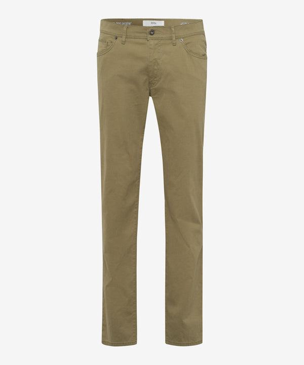 Brax Men's Cadiz Five-Pocket Pants Marathon Material in Manzanilla