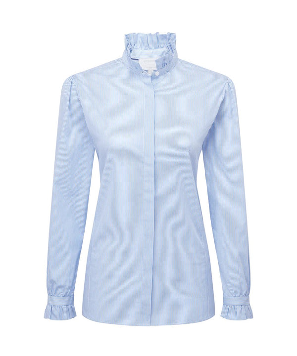 Schoffel Ladies Fakenham shirt in Light Blue Stripe