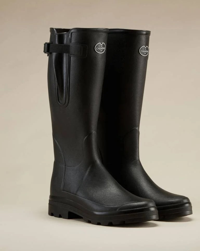 Le Chameau Men's Vierzonord Neoprene Lined Wellington Boots in Noir