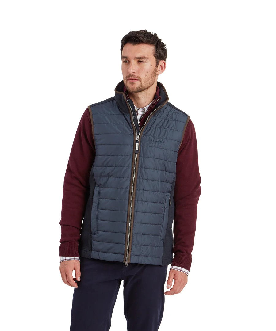 Schoffel Men's Oakham Hybrid Gilet in Petrol Blue