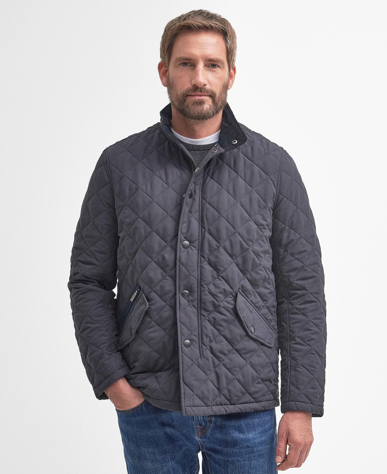 Barbour Men's Waterproof Shoveler Quilt in Navy