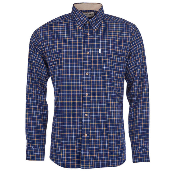 Barbour Men's Bank Tattersall Regular Shirt in Navy