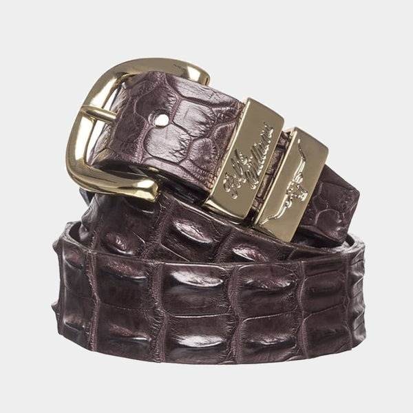 R.M Williams Men's Crocodile Belt in Chestnut